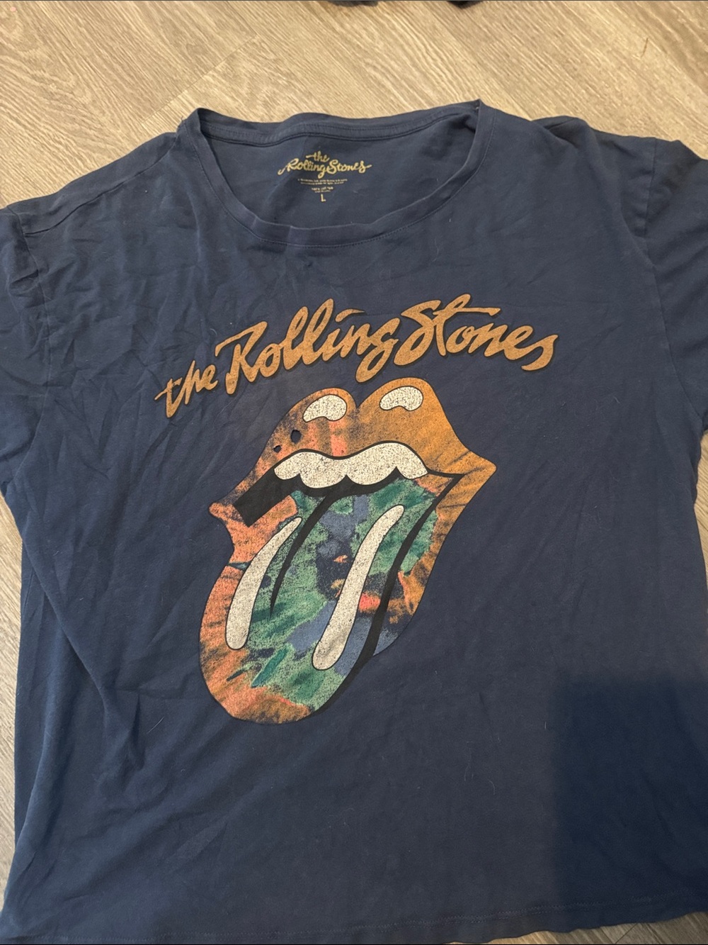Large Rolling stones distressed tee